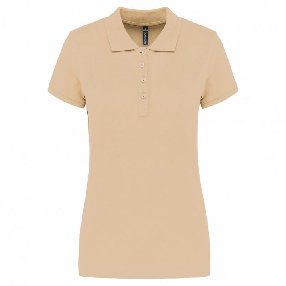 Kariban Womens/Ladies Pique Polo Shirt / Light Sand